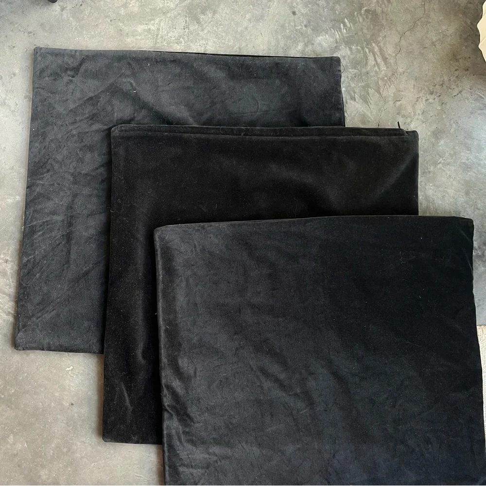 IKEA SANELA Set of Three Black Pillow Covers